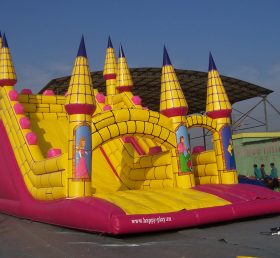 T8-279 Princesa diapositiva inflable castillo tobogán gigante