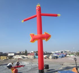D2-36 Anuncios inflables del tubo rojo del bailarín del aire