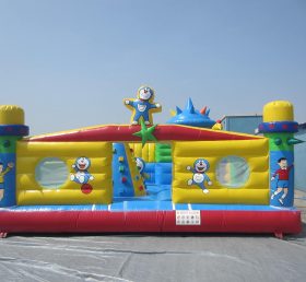 T6-355 Doraemon gigante parque de atracciones inflable juego de tierra para niños