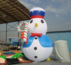 C1-167 Nochebuena inflable muñeco de nieve y bastón de caramelo