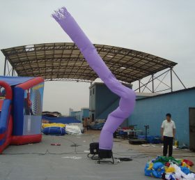 D2-3 Anuncios inflables del tubo púrpura del bailarín del aire