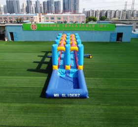 T8-546 Actividades de juego inflables de agua para niños con tobogán al aire libre de 12 metros