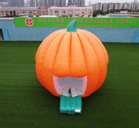 T4-34 Interesante trampolín de calabaza inflable gigante/castillo de salto inflable de Halloween, con secador de pelo, adecuado para niños