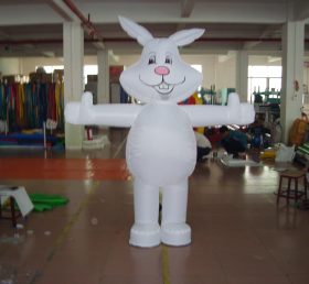 M1-227 Conejo de dibujos animados móvil inflable