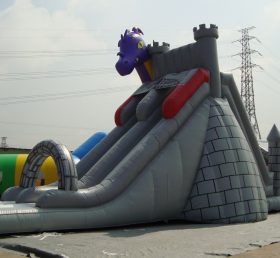 T8-368 Deslizador inflable gigante dinosaurio Castillo inflable para niños con tobogán