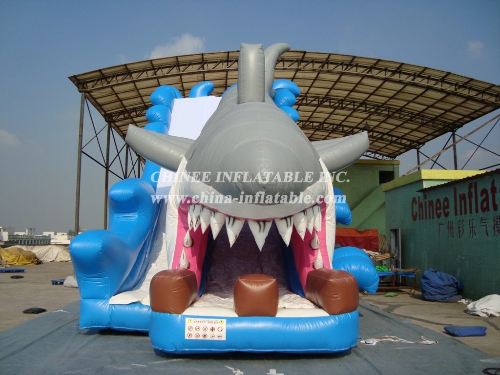 T8-1032 Shark Giant Inflatable Slide For Kids