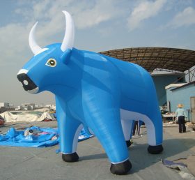 Cartoon1-711 Caricatura inflable Blue Bull