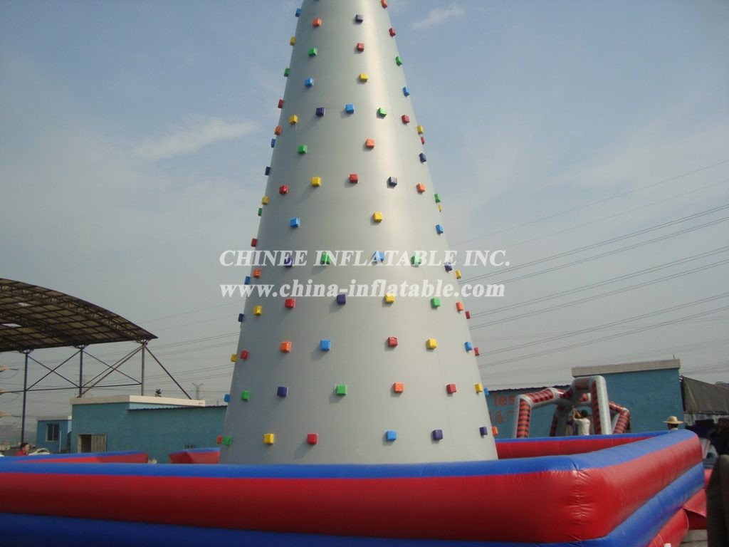 T11-128 Outdoor Inflatable Sport Game Inflatable Rock Climbing Wall