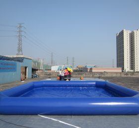 Pool1-557 Gran piscina inflable azul oscuro