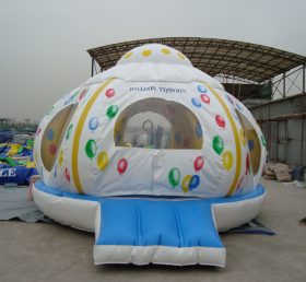 T2-2431 Trampolín inflable con globo de color