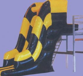 T10-110 Deslizadores de agua inflables amarillos y negros