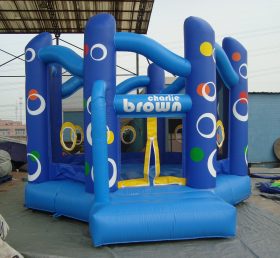 T2-1377 Trampolín inflable azul