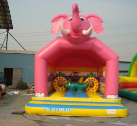 T2-398 Trampolín inflable elefante rosa