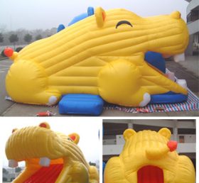 T8-165 Deslizador inflable hipopótamo amarillo