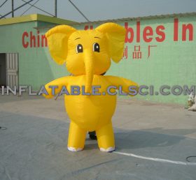 M1-22 Elefante amarillo inflable caricatura móvil