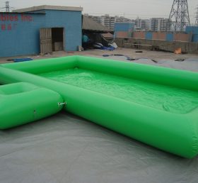 Pool1-562 Piscina inflable cuadrada verde