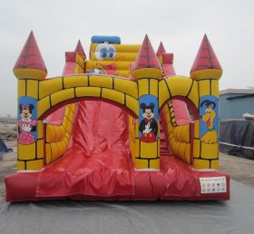 T8-775 Los niños de Disney inflan el tobogán seco del castillo de salto