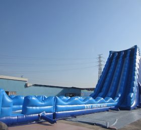 T8-1509 Deslizador inflable gigante comercial con piscina para adultos