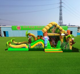 T6-445 Juego gigante del parque de diversiones infantil inflable de la jungla