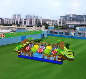 T6-456 Granja parque de diversiones inflable gigante parque de juegos infantiles