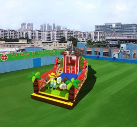 T6-458 Granja parque de diversiones inflable gigante parque infantil de trampolín