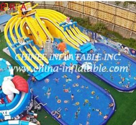 Pool2-574 Parque de piscinas inflable gigante