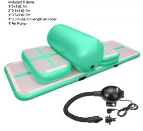 AT1-007 Amortiguador de aire de trampolín inflable 10/20Cm espesor inflable entrenamiento de cojín de aire de gimnasia/hogar/porrista/yoga/agua + bomba de aire