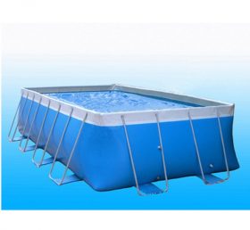 Pool2-007 Marco de metal duradero móvil al aire libre Pvc piscina inflable del parque de aguas subterráneas