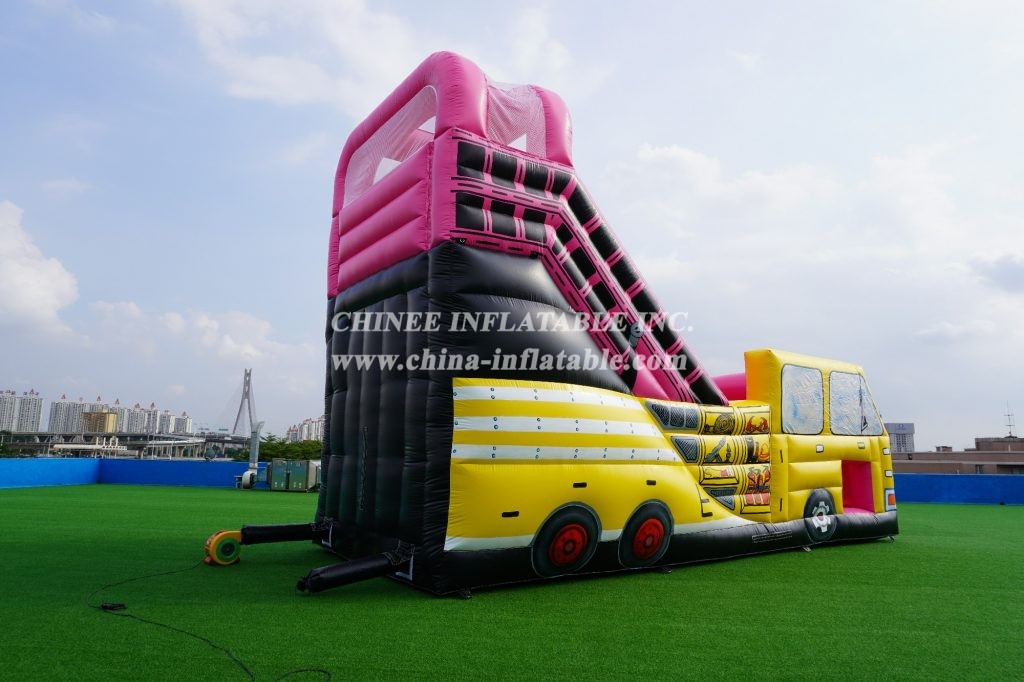 T8-457 Inflatable Firetruck With Slide