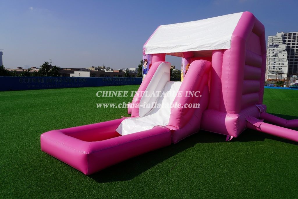 T2-1509B Disney Princess Pink Bouncy Castle With Slide