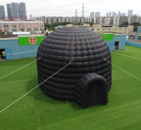 Tent1-415B Tienda gigante de domo inflable negro al aire libre