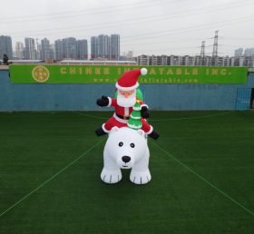 ID1-005 Decoraciones inflables navideñas de Santa Claus y oso polar
