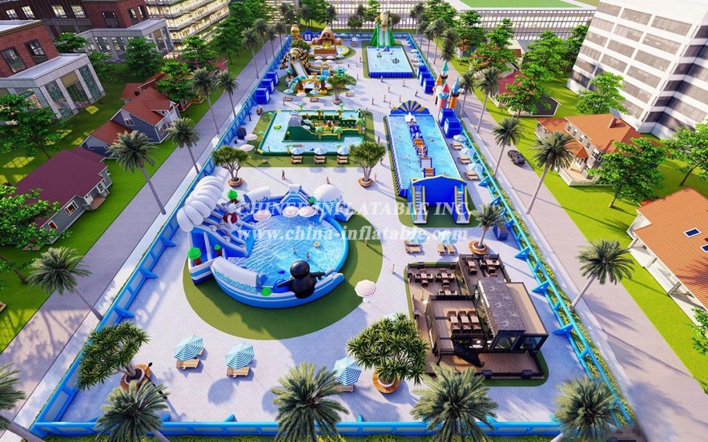 IS11-4005 Giant Inflatable Zone Water Theme Park
