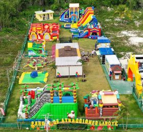 IS11-4018 Parque de juegos al aire libre del parque de atracciones más grande inflable