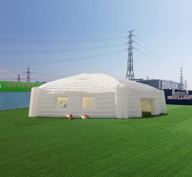 Tent1-4463 Enorme yurta inflable hexagonal blanca para deportes y actividades de fiesta