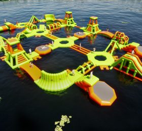 S194 Green Inflable Water Paradise Water Paradise Water Island