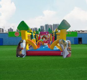 T6-846 Castillo inflable Martha y oso