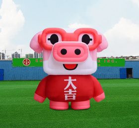 S4-605 Publicidad de cerdo animal inflable gigante/cerdo rosa gordo inflable