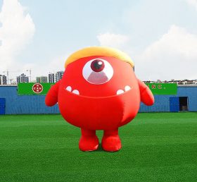 S4-616 Publicidad de la mascota de dibujos animados inflable serie de monstruos rojos de un solo ojo