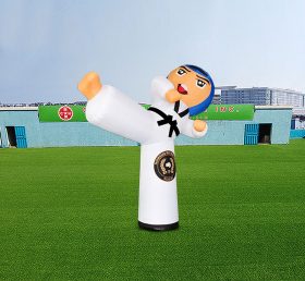 S4-640 Publicidad inflable Taekwondo chico inflable personaje de dibujos animados