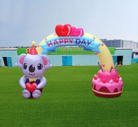 S4-684 Arcos inflables para pastel de feliz cumpleaños Actividades para niños Suministros para fiestas Decoración