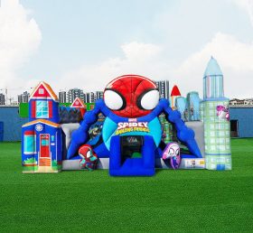 T6-1100 Combinación de castillo hinchable con tema de Spiderman