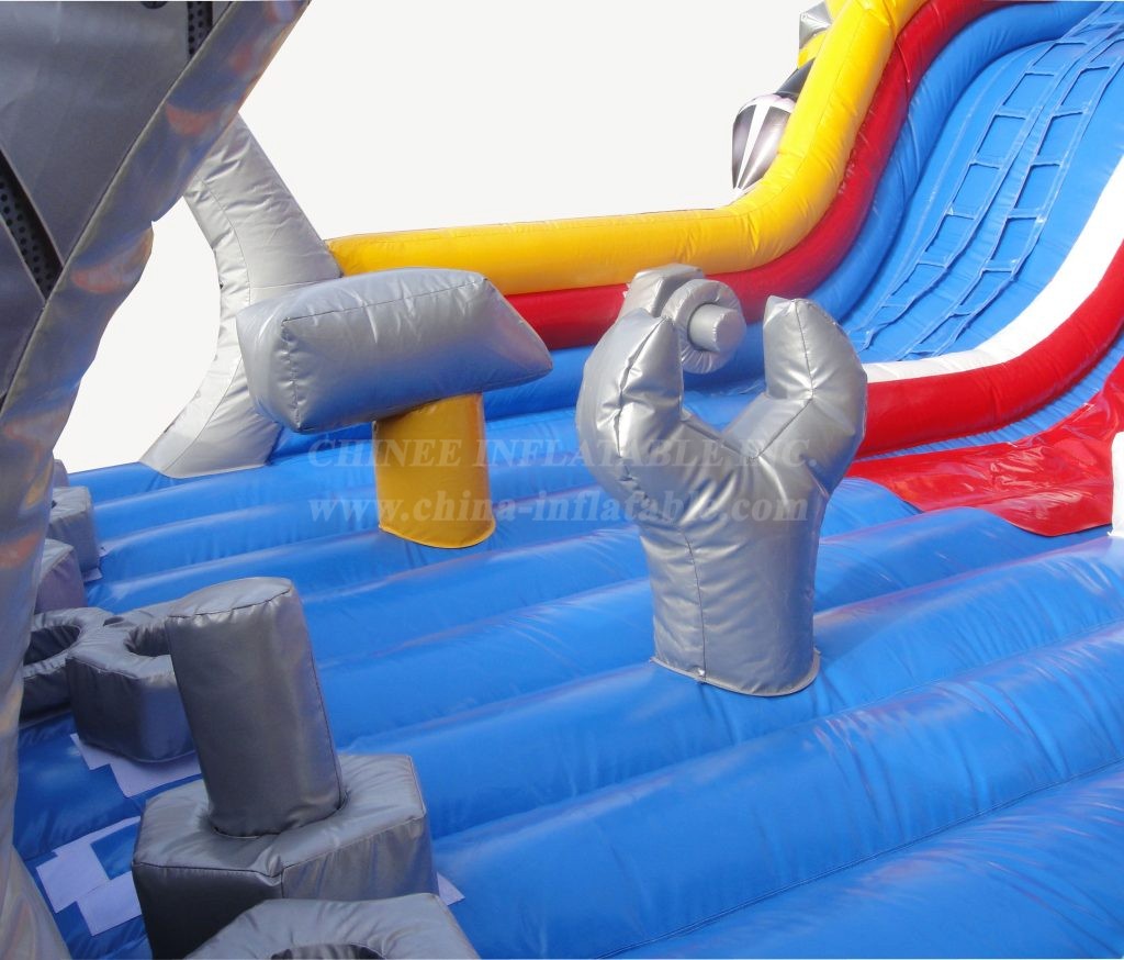 T8-4549 Robot Inflatable Dry Slide