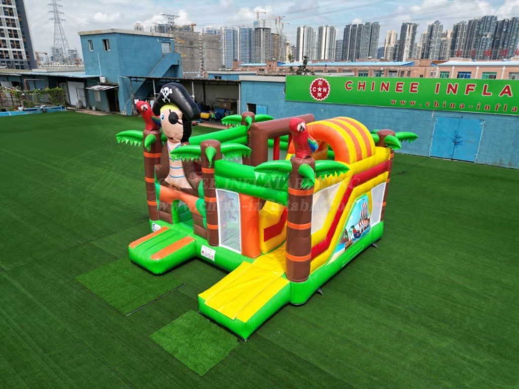 T2-8000 Pirate Theme Bouncy Castle With Slide