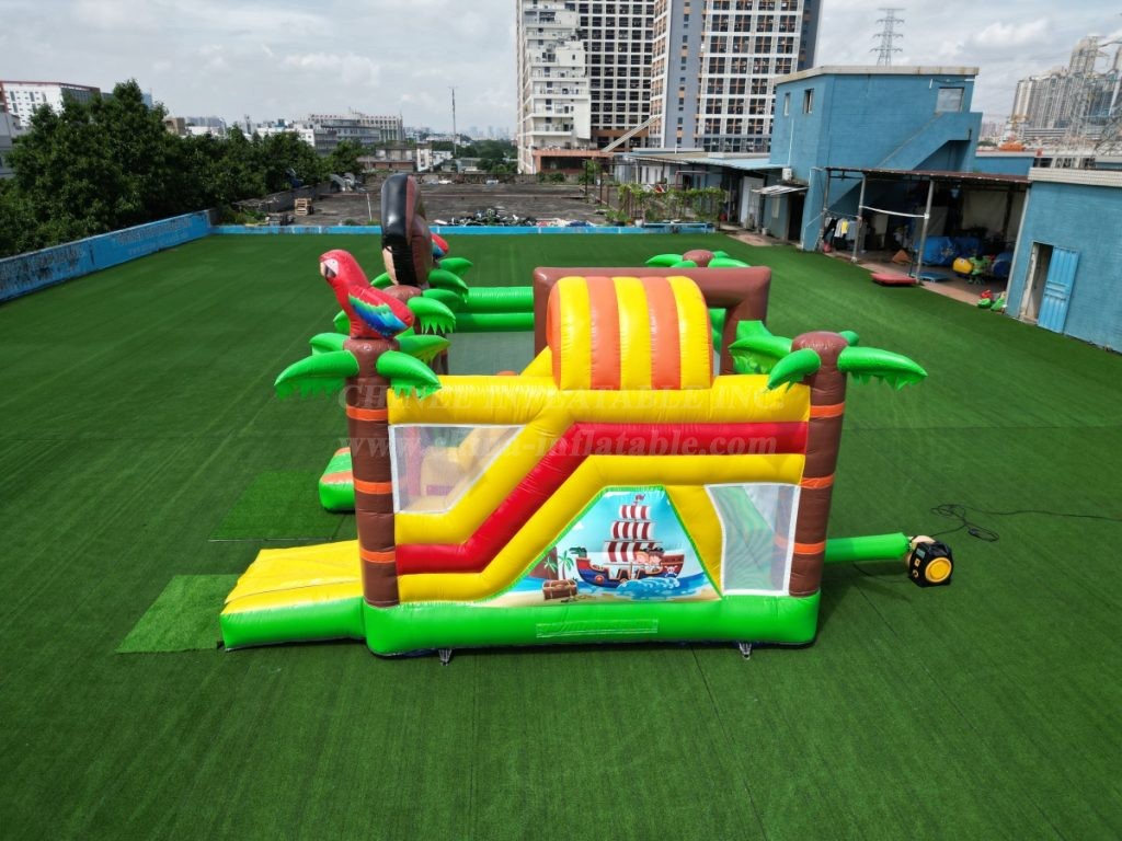 T2-8000 Pirate Theme Bouncy Castle With Slide